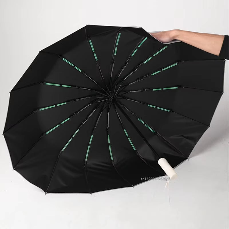 16K Double Bones Large Umbrella for Men Women Windproof Umbrellas Automatic Folding Strong Luxury Sun Rain Umbrella UV Business